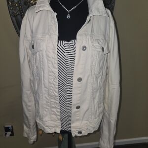 We The Free Off-White Denim Jacket